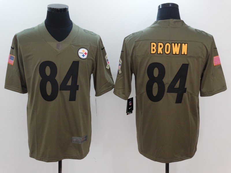 Men's Pittsburgh Steelers Antonio Brown #84 Brown Jersey